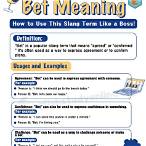 bet on meaning